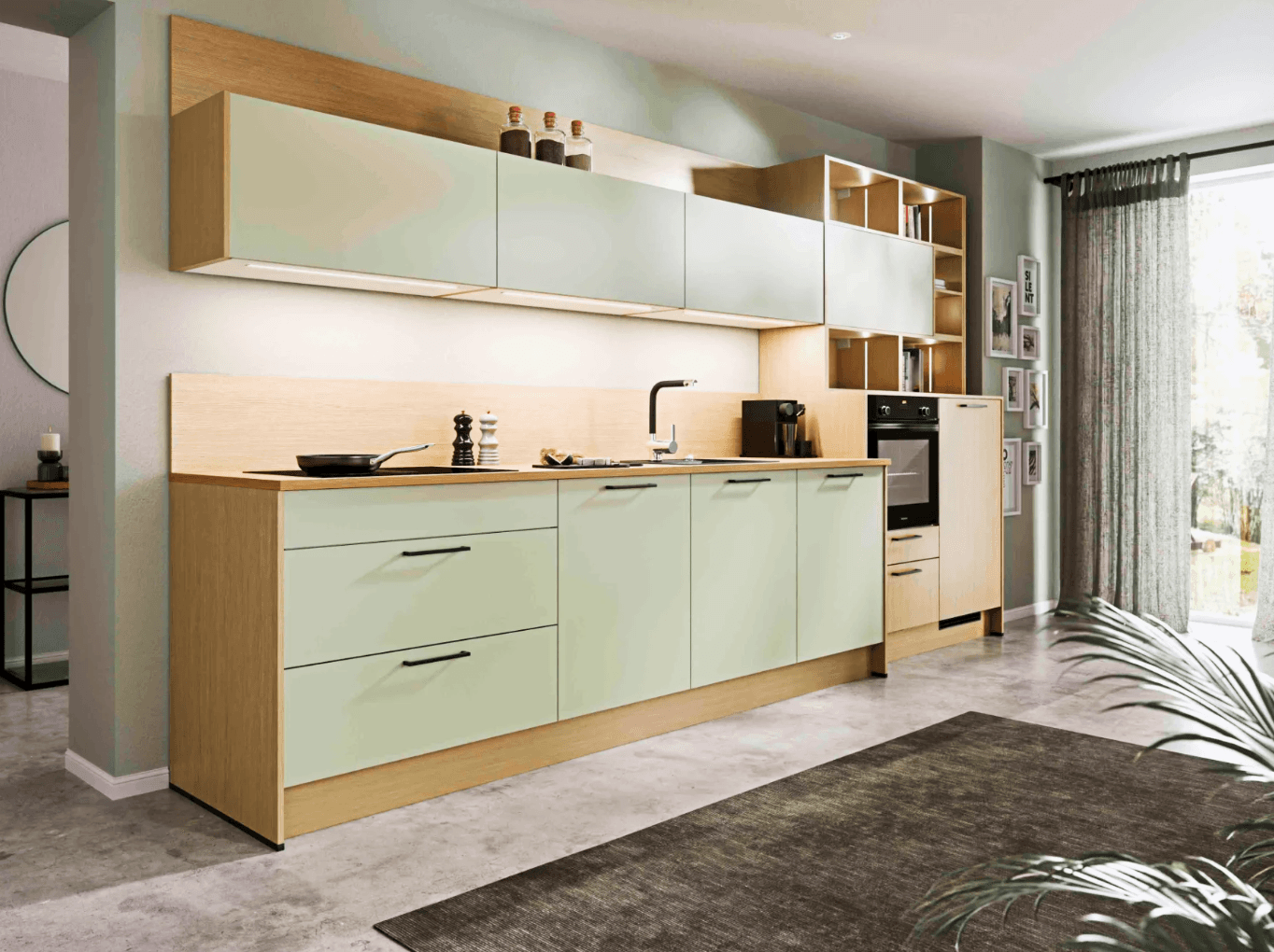 Cuisine CLEAN — surfaces lisses et épurées